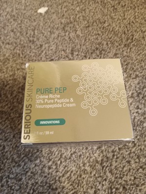 Serious Skincare Pure Pep Creme Riche 30% Pure Peptide Face Cream NEW 2oz