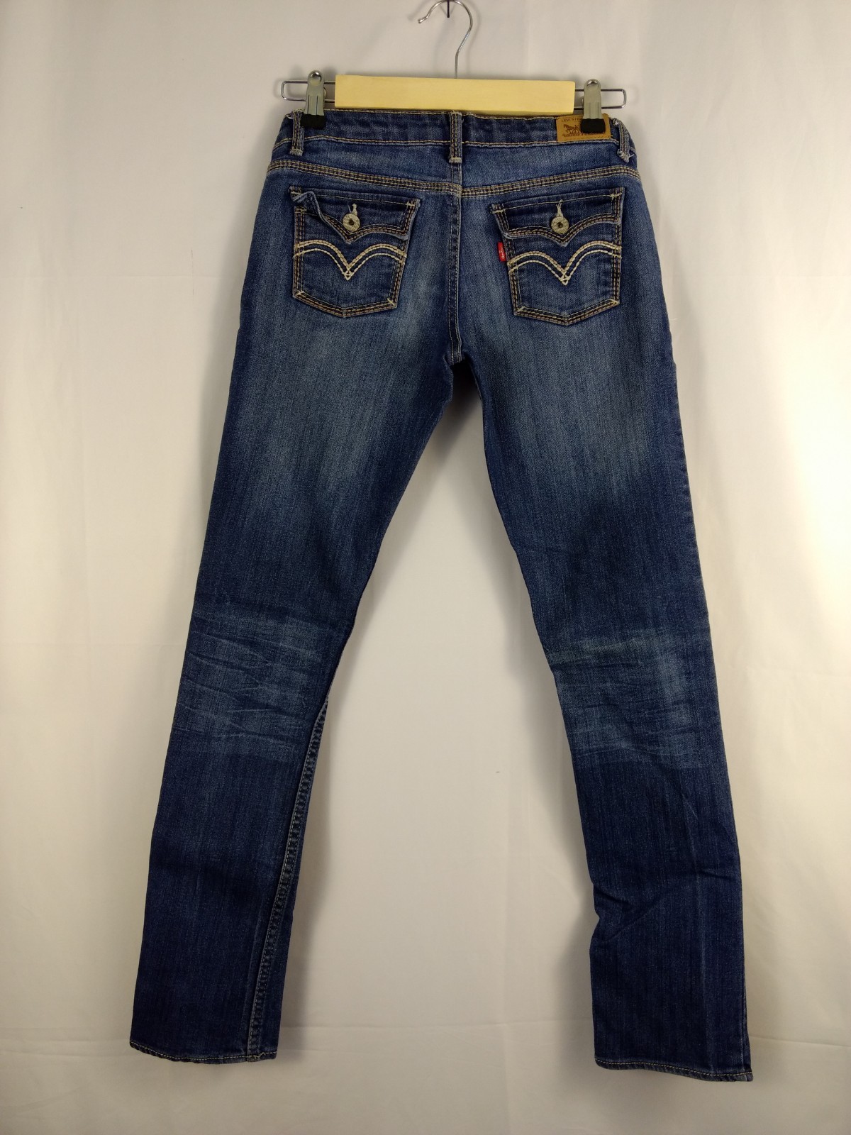 Levi's girls dark blue skinny denim jeans with adjustable waist size 16 R