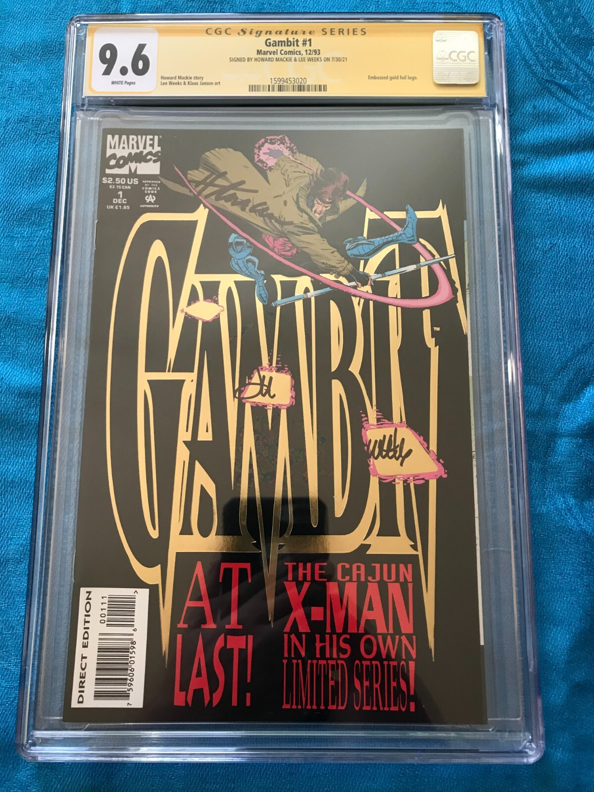 新しいブランド 9.6 SS CGC - Marvel - Foil Gold #1 Gambit NM+ by Signed - 洋書