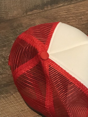 Rare Classic 80s Vintage Budweiser Beer Trucker Snapback Cap Red and White, New