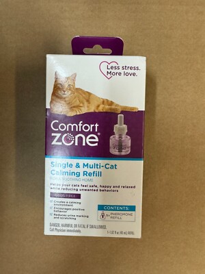 Comfort Zone Calming Diffuser Refills, single & Multi-Cat Soothing Sealed #3797