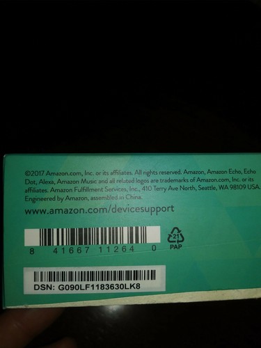 AMAZON ECHO DOT 2ND GENERATION 2017 ALEXA NEW IN BOX Free Shipping!!