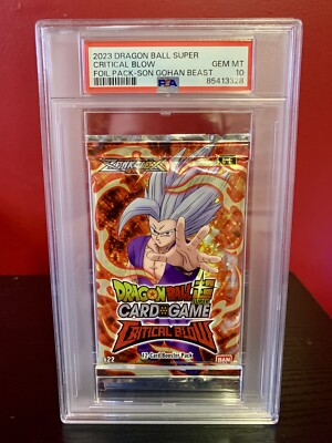 Dragon Ball Super Critical Blow Foil Pack Beast Gohan PSA 10 Gem Mint