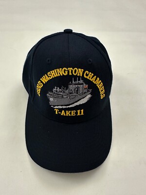The Corps Navy USNS Washington Chambers T-AKE 11 Logo Baseball Cap Hat One Size