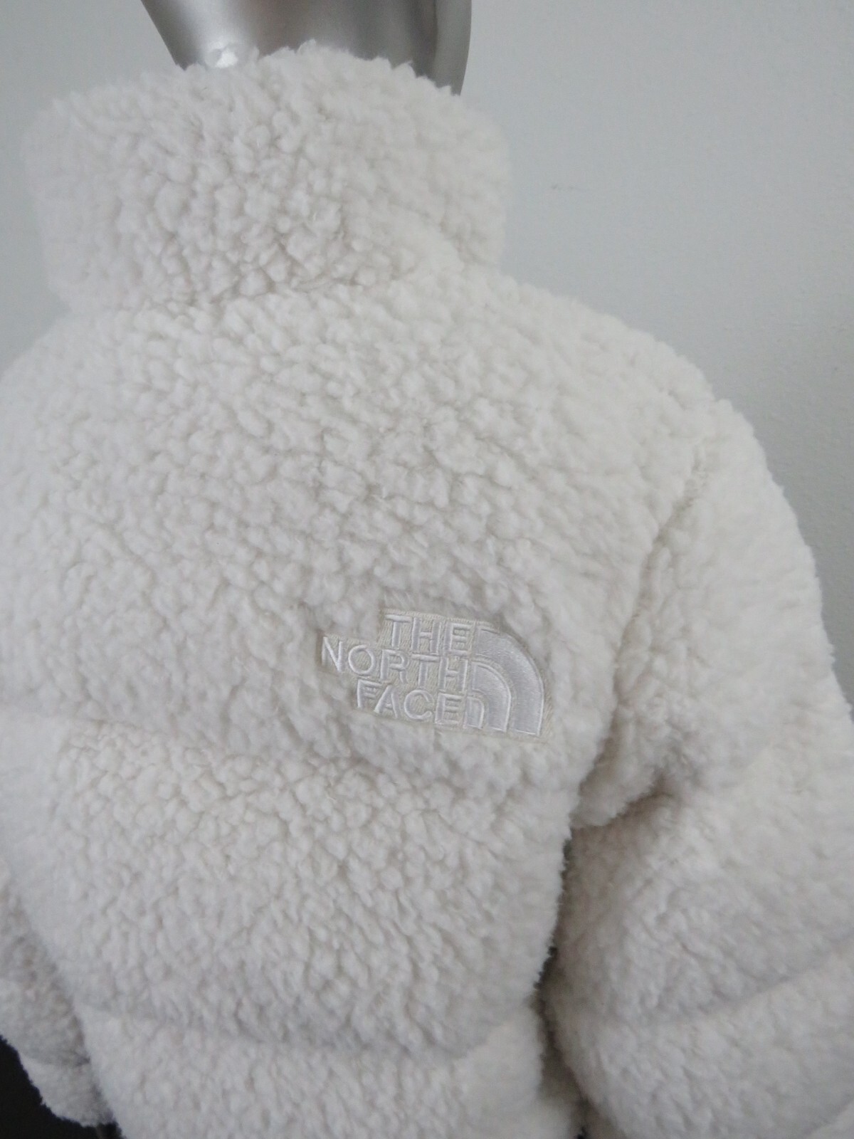 Pre-owned The North Face Womens  High Pile Sherpa Nuptse Short Crop 700-down Jacket White