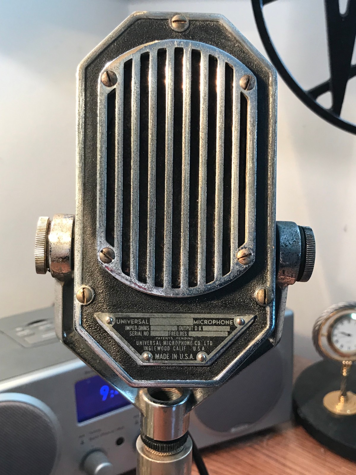 RARE Vintage Universal Velocity Microphone - 1930's! Working with stand & cable