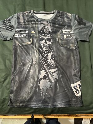GRIM REAPER SKULL BIKER MOTORCYCLE SONS OF ANARCHY SAMCRO T-SHIRT SHIRT