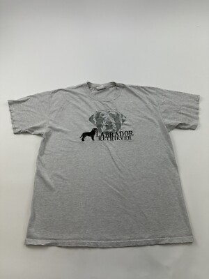 Vintage GR8 Dogs Shirt Adult XL Gray Golden Retriever Embroidered