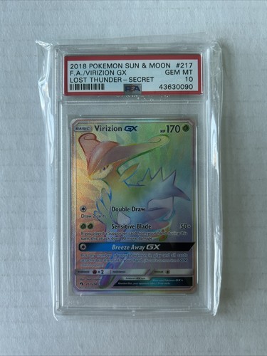 Pokemon Lost Thunder Virizion GX Secret #217 PSA 10 | eBay Pokemon Lost Thunder Virizion GX Secret #217 PSA 10 | eBay