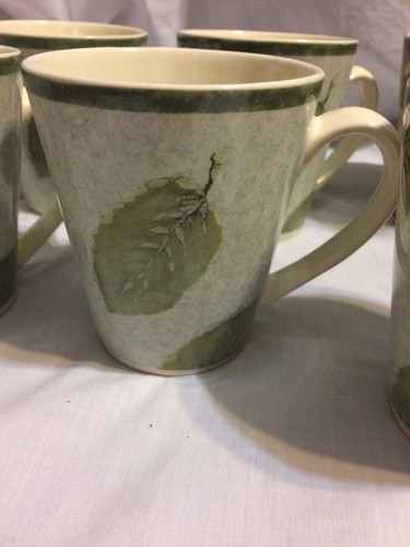 8 International Tableworks Natures Notebook Mug Green Leaves Cup