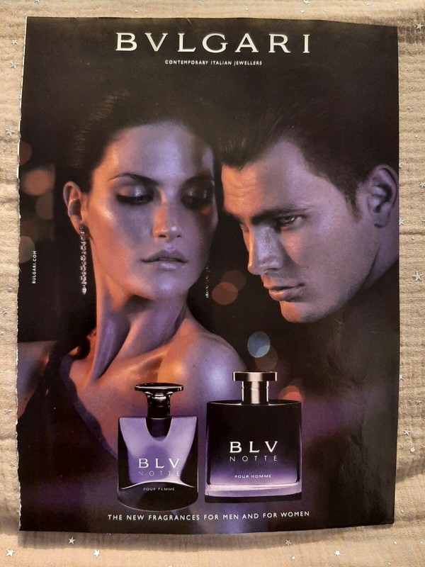PublicitÃ© Papier Parfum. Bulgari Blv Notte De 2004 Ang - Perfume Ad