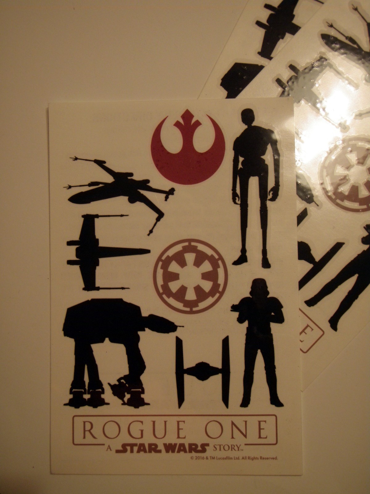 New Star Wars Rogue One Helmet Keychain Temporary Tattoos & Sticker Book Sticker