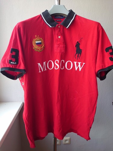 POLO RALPH LAUREN Big Pony Moscow USSR CITY Red Shirt Short