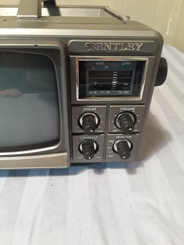 Vintage Bentley Black and White TV - 5 Inches