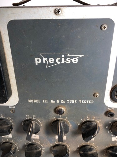 RARE  VINTAGE PRECISE MODEL 111 Gm Em TUBE TESTER ESTATE RADIO