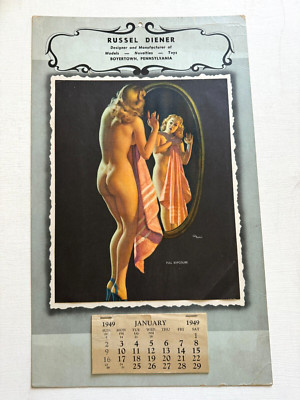 1949 Full Year Pinup Girl Advertising Calendar- Full Exposure by Del Masters