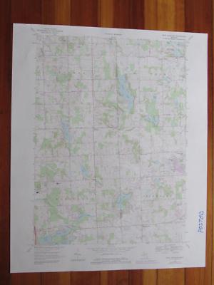 West Highland Michigan 1984 Original Vintage USGS Topo Map