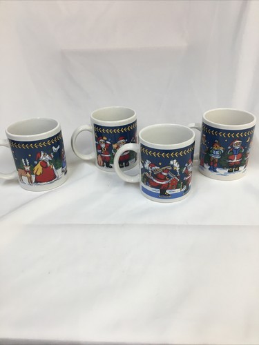 Americana Sakura Stoneware Santa Claus Christmas Mugs 11 Oz Americana Sakura Stoneware Santa Claus Christmas Mugs 11 Oz