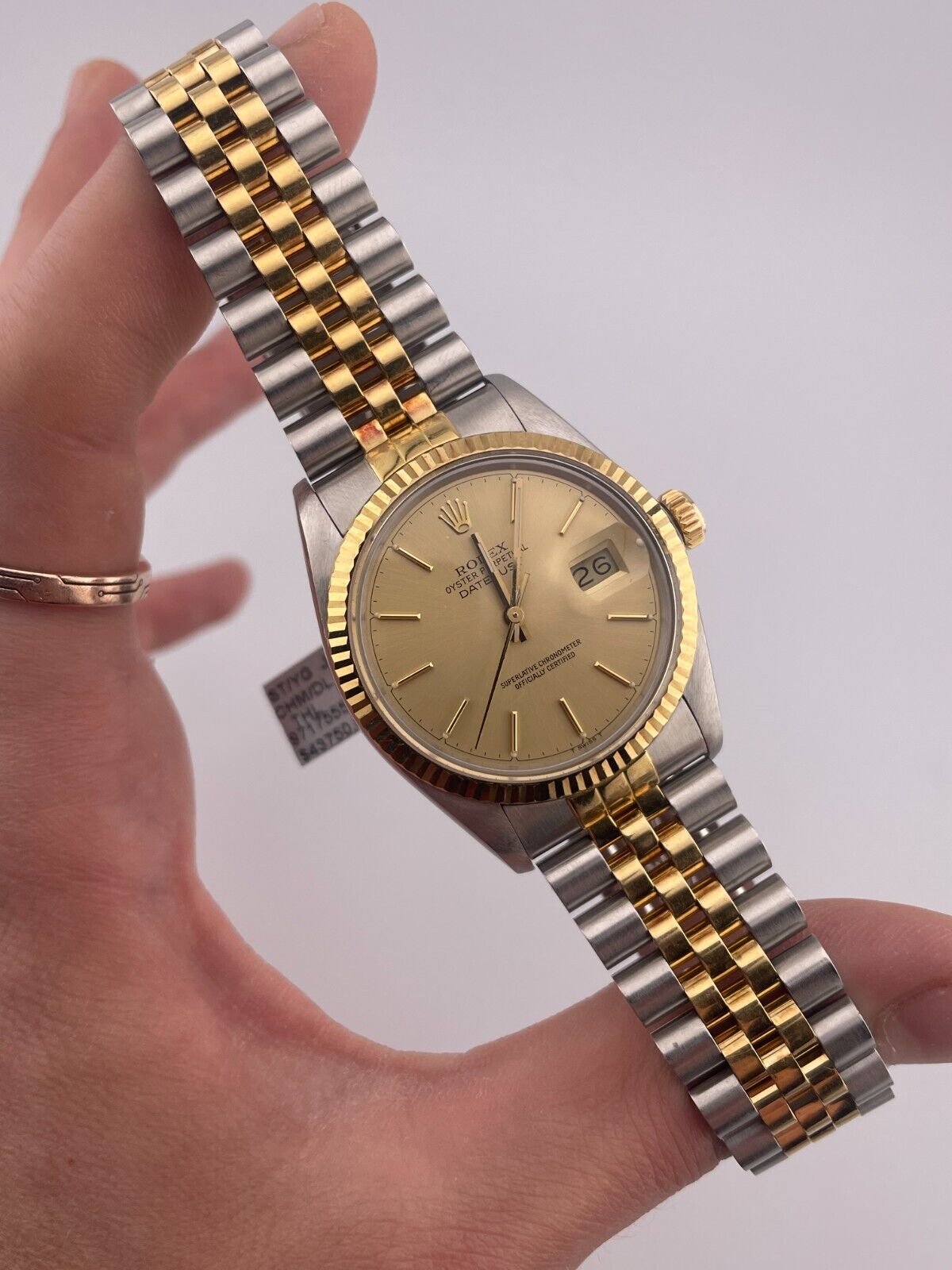 Rolex Datejust 36mm Two-Tone Champagne Dial Box & Papers Ref Rolex Datejust 36mm Two-Tone Champagne Dial Box & Papers Ref