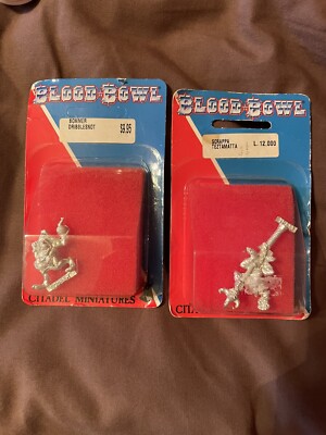 2-Blood Bowl Bommer Dribblesnot & Scrappa Goblin Star Players - OOP