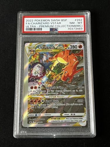 PSA 8 (MC) MISCUT ERROR Pokémon TCG Charizard VSTAR SWSH PSA 8 (MC) MISCUT ERROR Pokémon TCG Charizard VSTAR SWSH