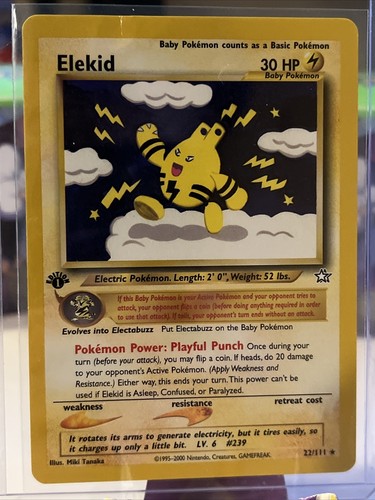Pokémon TCG Elekid Neo Genesis 22 Regular 1st Edition Rare HP | eBay