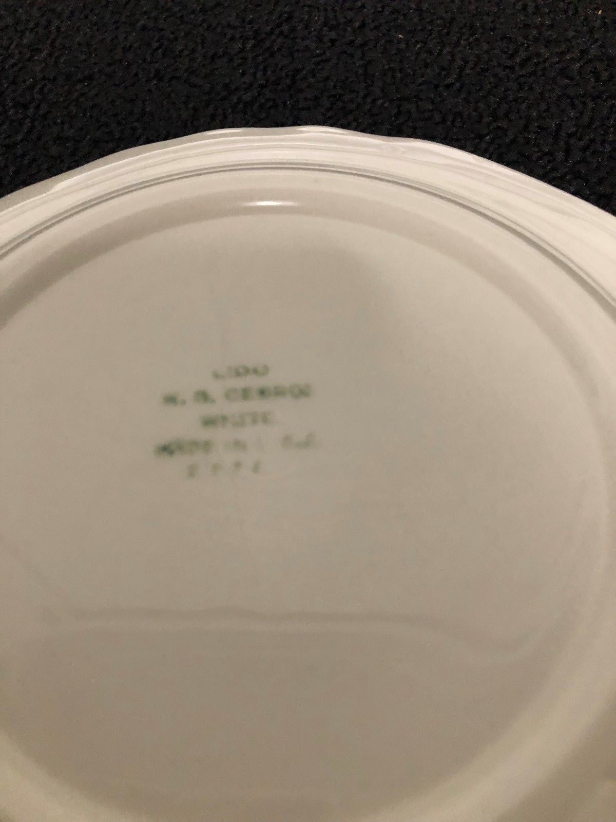 W S George White Lido Peach Blossom Platinum set of 4 bread & butter pre-owned