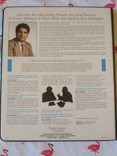 Magical Mind Magical Body Cassette Tape Series By Deepak Chopra MD...