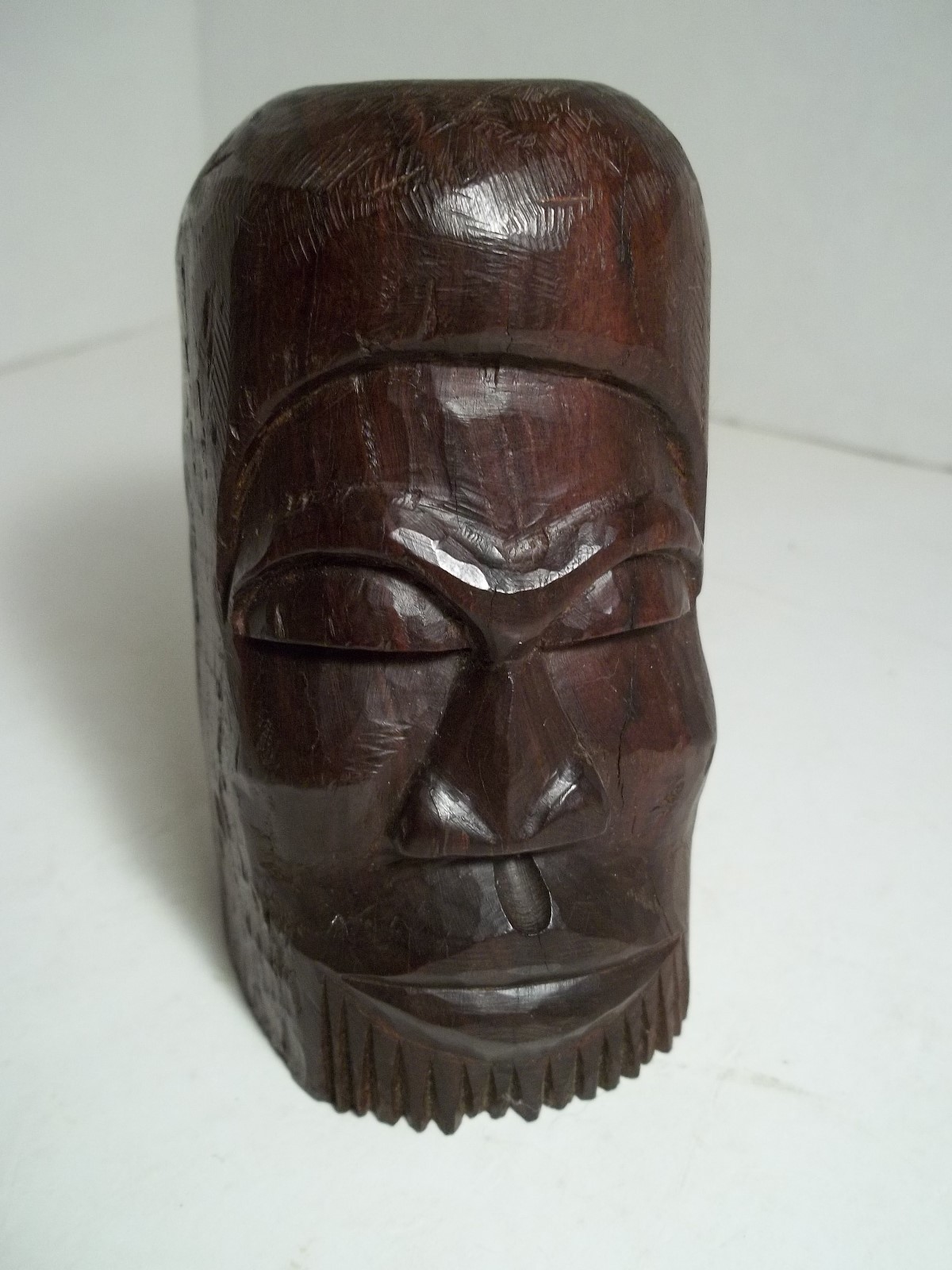 Vintage Hand Carved Wood Statue Sculpture 4 1/2