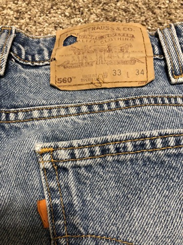 Vintage Orange tag Levi 560 mens blue jeans actual 32x32 Vintage Orange tag Levi 560 mens blue jeans actual 32x32