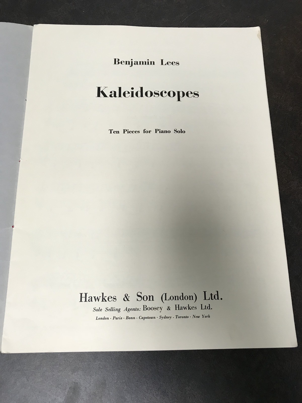 Vintage - Benjamin Lees 