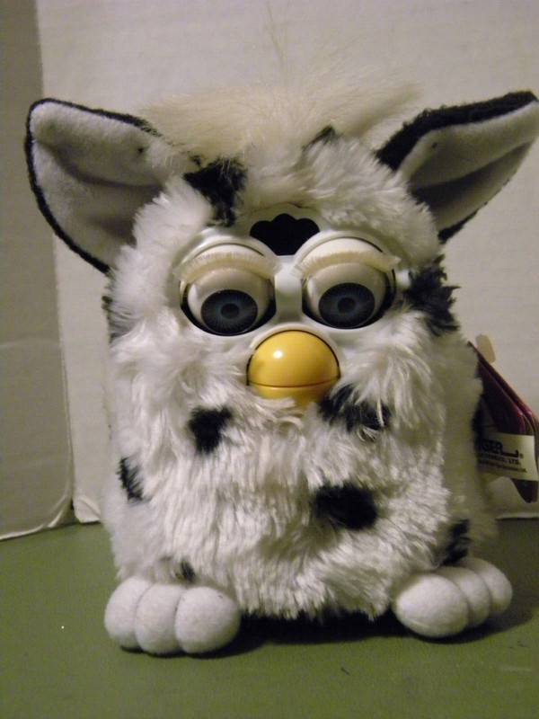 Furby Dalmatian 1998 Blue/grey Eyes white Face  Model 70-800