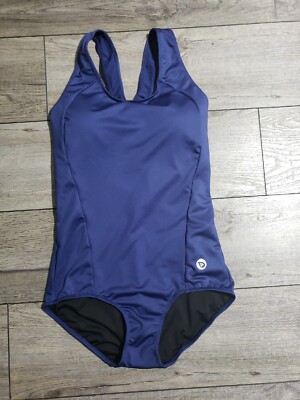  BALEAF Women's Conservative Athletic Racerback One Piece Swimsuit Sz 34 NAVY