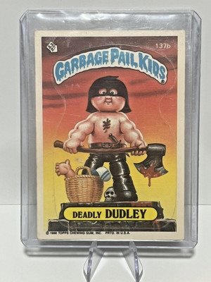 1986 Garbage Pail Kids GPK Vintage Original Series OS4 Deadly Dudley #137B