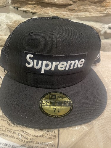 Supreme Box Logo Mesh Back New Era Black 7 5/8 | eBay