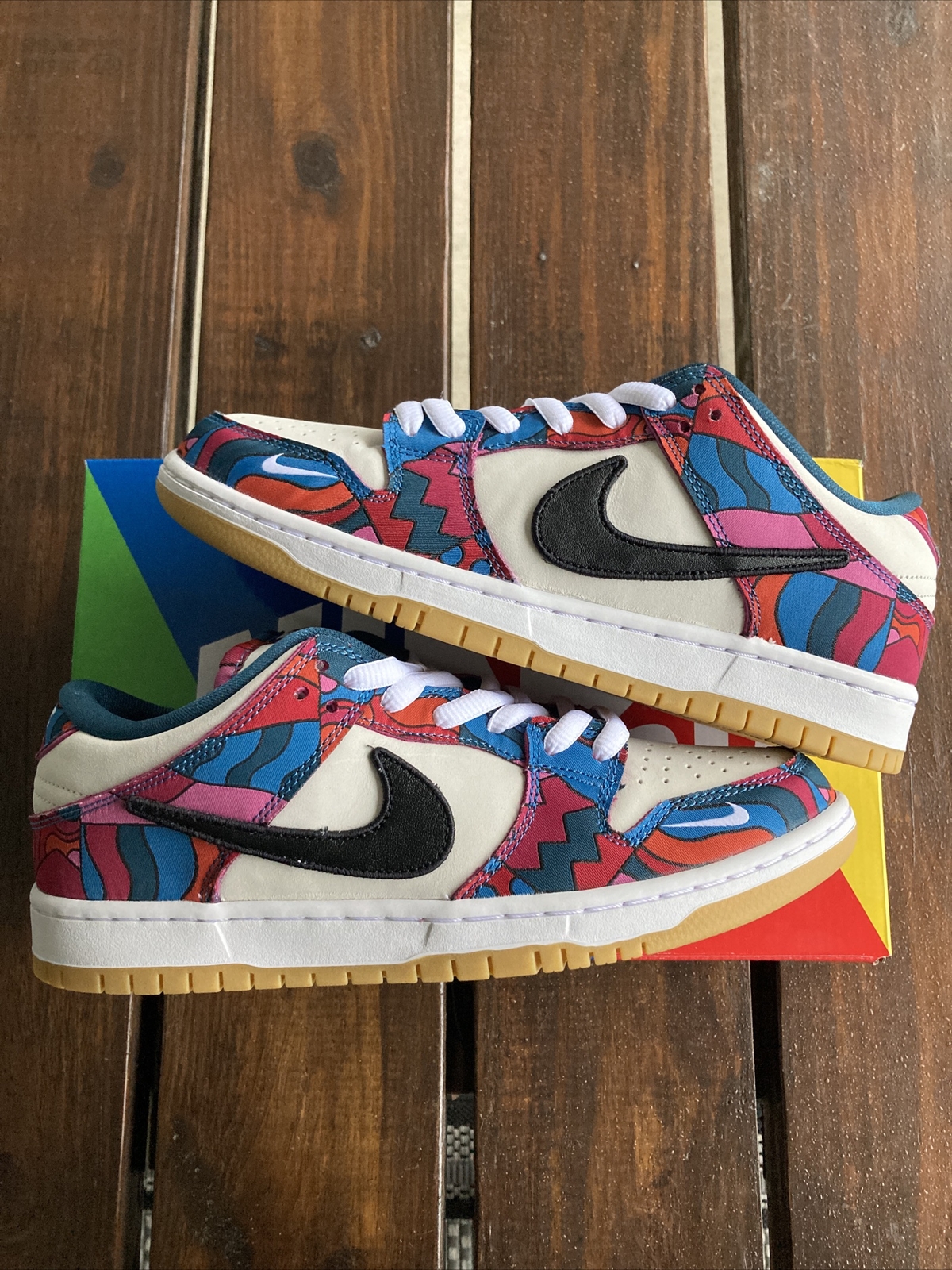 Nike X Parra SB Dunk Low Pro ''Abstract Art'' Size 9 Brand New DH7695-600:  купить с доставкой из США, цена 56 887 руб - (224562583527)