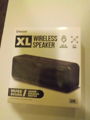 Gems (N-159721-MH) Wireless Bluetooth Speaker with Aux and Bluetooth - Black