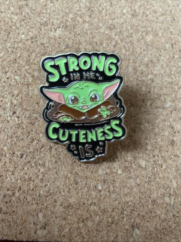 Pin, Badge, Comic, Star Wars, Yoda, Strong In Me Cuteness Is