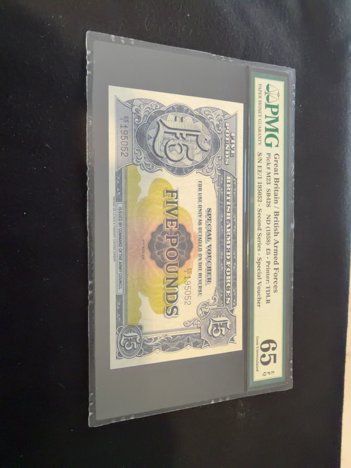 Great Britain Armed Forces - 5 Pounds 1958 PMG 65 EPQ