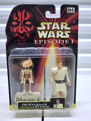 Obi-Wan with Bonus Pit Droid Version 1 1999 STAR WARS Episode 1 NEW MOC D1
