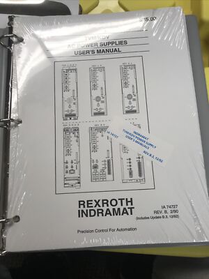 Rexroth Indramat IA74727 400031 User s Manual TVM/KDV AC POWER SUPPLIES