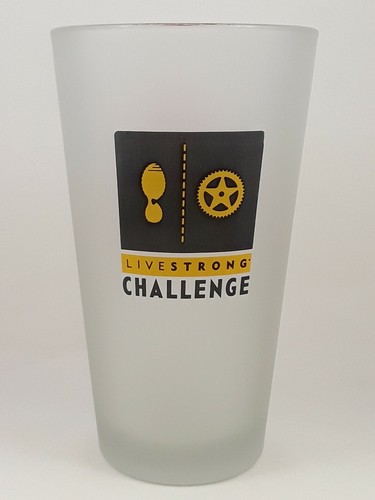 Shiner 16 oz. Frosted Beer Glass Livestrong Challenge - Pint - 5¾
