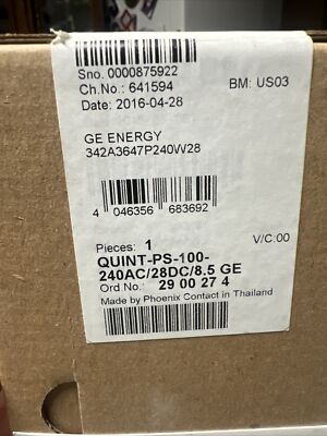 PHOENIX CONTACT QUINT-PS-100-240AC 28DC 8.5GE  POWER SUPPLY UNIT