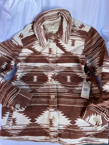 Idyllwind by Miranda Lambert Navajo Wool Tan Blanket Shacket Women’s Size S New