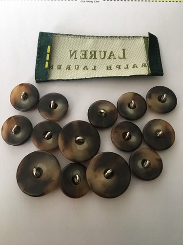 14 Ralph Lauren Equestrian Blazer Brown Replacement Buttons Silver Horse Head