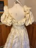 1986 Ivory Brocade Wedding Gown With Train Vintage VERSATILE