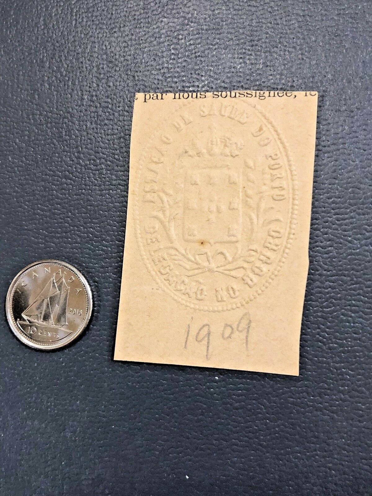 Unknown Embossed Stamp ?Portugal