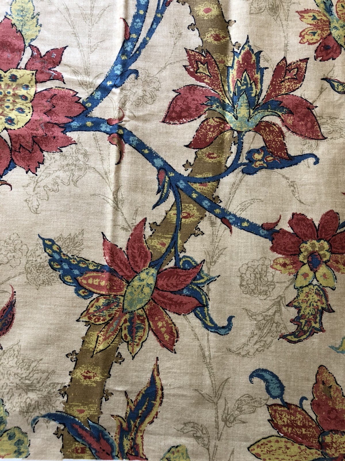 Vintage BLOOMCRAFT Screen Print Upholstery 98