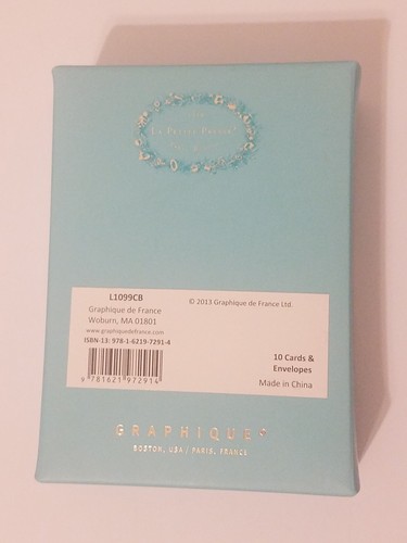 Graphique 10 Blank Cards & Envelopes Mustache lot of 2 boxes Thank you