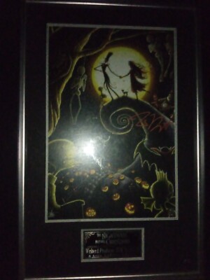 Limited Edition Tim Burton signed Nightmare Before Christmas framed picture